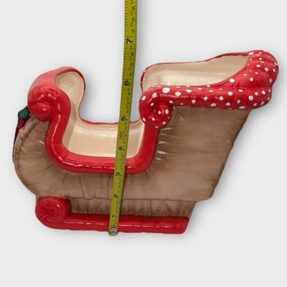 Vintage 1980s Kimple Ceramic Christmas Sleigh - Picture 5 of 9